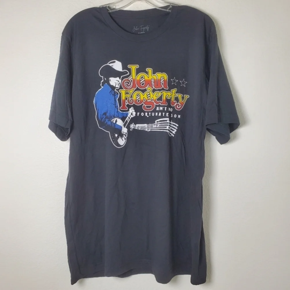John Fogerty Graphic T-Shirt Black Cotton Aint No Fortunate Son New Unisex Tee - Picture 6 of 6